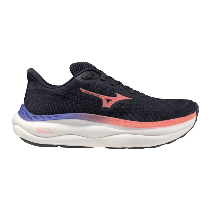 Mizuno WAVE SKY 9 Odyssey Gray/Striking Coral/Iris Bloom
